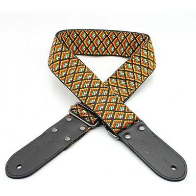 DSL Straps DSL JAC20 Jacquard Series Guitar Strap 2 Geo Orange - Publicité DSL Straps DSL JAC20 Jacquard Series Guitar Strap 2 Geo Orange - Publicité
