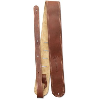 Martin 18A0012 Strap 2.5" Glove Style Leather w/Suede Back Brown - Publicité Martin 18A0012 Strap 2.5" Glove Style Leather w/Suede Back Brown - Publicité