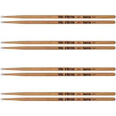 Vic Firth American Classic 7AN Terra Series Drumsticks 4pk - Publicité Vic Firth American Classic 7AN Terra Series Drumsticks 4pk - Publicité