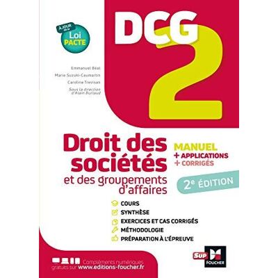 Dcg 2 - droit des sociétés et autres groupements d'affaires - manuel et applications - Caroline Trevisan - Publicité Dcg 2 - droit des sociétés et autres groupements d'affaires - manuel et applications - Caroline Trevisan - Publicité
