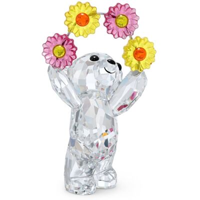 Swarovski - Kris Bear - Cristal Jaune - Rose - Figurine - Publicité Swarovski - Kris Bear - Cristal Jaune - Rose - Figurine - Publicité