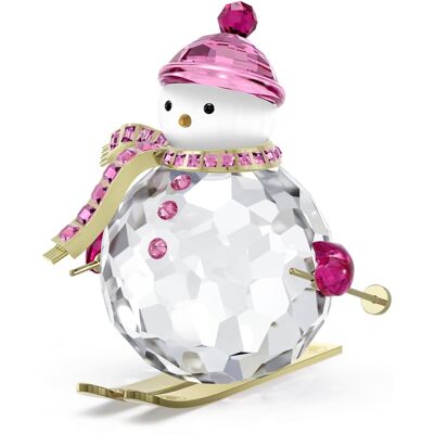 Figurine de Bonhomme de Neige en Cristal Swarovski - Décoration Festive - Publicité Figurine de Bonhomme de Neige en Cristal Swarovski - Décoration Festive - Publicité