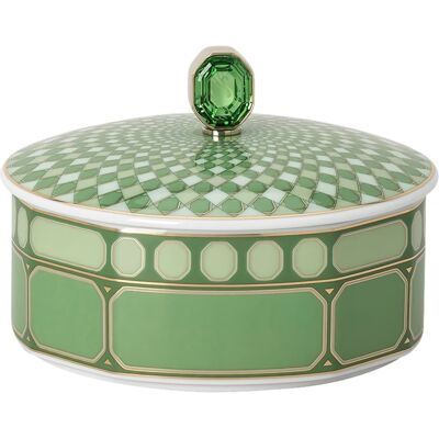 Boîte de Porcelaine Fern Swarovski x Rosenthal - 12cm - Publicité Boîte de Porcelaine Fern Swarovski x Rosenthal - 12cm - Publicité