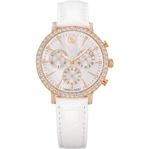 Swarovski Montre Matrix tennis chrono, Fabriqué en Suisse, Bracelet en cuir, Ton or rose, Finition or rose OS - Publicité Swarovski Montre Matrix tennis chrono, Fabriqué en Suisse, Bracelet en cuir, Ton or rose, Finition or rose OS - Publicité