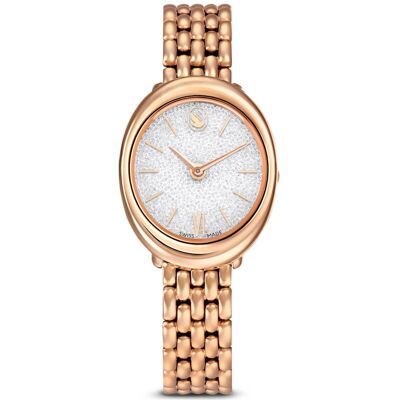 Swarovski Montre Imber oval, Fabriqué en Suisse, Bracelet en métal, Ton doré, Finition or rose OS - Publicité Swarovski Montre Imber oval, Fabriqué en Suisse, Bracelet en métal, Ton doré, Finition or rose OS - Publicité