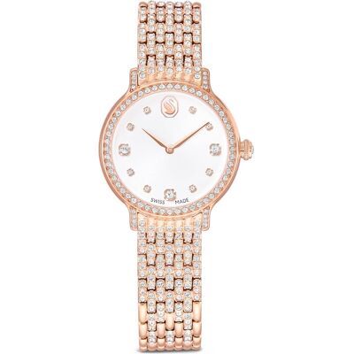 Swarovski Montre Imber, Fabriqué en Suisse, Bracelet en métal, Ton or rose, Finition or rose OS - Publicité Swarovski Montre Imber, Fabriqué en Suisse, Bracelet en métal, Ton or rose, Finition or rose OS - Publicité