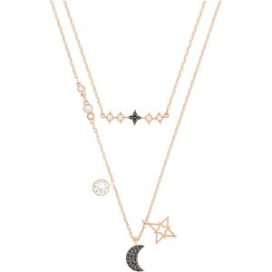 Swarovski Collier Symbolica, Parure (2), Lune et étoile, Noir, Doré à l’or rose 18 carats (750/1000) OS - Publicité Swarovski Collier Symbolica, Parure (2), Lune et étoile, Noir, Doré à l’or rose 18 carats (750/1000) OS - Publicité
