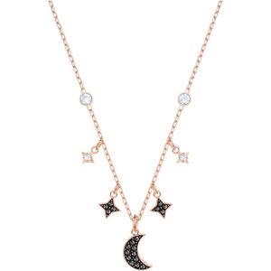 Swarovski Collier Symbolica, Lune et étoile, Noir, Doré à l’or rose 18 carats (750/1000) OS - Publicité Swarovski Collier Symbolica, Lune et étoile, Noir, Doré à l’or rose 18 carats (750/1000) OS - Publicité