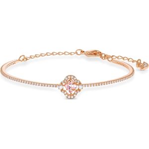 Swarovski Bracelet-jonc Una, Trèfle à quatre feuilles, Rose, Doré à l’or rose 18 carats (750/1000) OS - Publicité Swarovski Bracelet-jonc Una, Trèfle à quatre feuilles, Rose, Doré à l’or rose 18 carats (750/1000) OS - Publicité