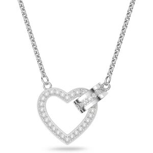 Swarovski Collier Lovely, Cœur, Blanc, Métal rhodié OS - Publicité Swarovski Collier Lovely, Cœur, Blanc, Métal rhodié OS - Publicité