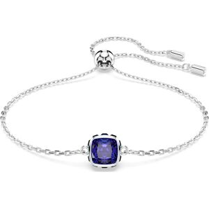 Swarovski Bracelet Birthstone, Taille Carré, Septembre, Bleu, Métal rhodié OS - Publicité Swarovski Bracelet Birthstone, Taille Carré, Septembre, Bleu, Métal rhodié OS - Publicité