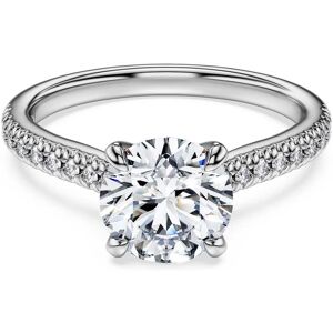 Swarovski Bague solitaire Eternity, Diamants de synthèse 1,7 ct tw, Forme ronde, Or blanc 18 carats 58 - Publicité Swarovski Bague solitaire Eternity, Diamants de synthèse 1,7 ct tw, Forme ronde, Or blanc 18 carats 58 - Publicité