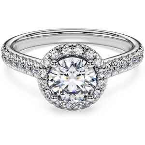 Swarovski Bague solitaire halo Eternity, Diamants de synthèse 1,33 ct tw, Forme ronde, Or blanc 18 carats 48 - Publicité Swarovski Bague solitaire halo Eternity, Diamants de synthèse 1,33 ct tw, Forme ronde, Or blanc 18 carats 48 - Publicité