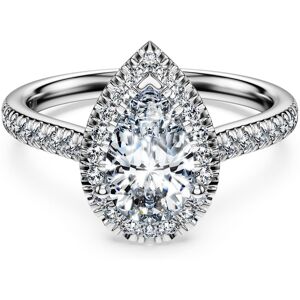 Swarovski Bague solitaire halo Eternity, Diamants de synthèse 1,3 ct tw, Forme de poire, Or blanc 18 carats 52 - Publicité Swarovski Bague solitaire halo Eternity, Diamants de synthèse 1,3 ct tw, Forme de poire, Or blanc 18 carats 52 - Publicité