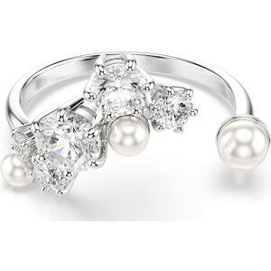 Swarovski Bague ouverte Constella, Crystal Pearl, Tailles rondes, Blanche, Métal rhodié 55 - Publicité Swarovski Bague ouverte Constella, Crystal Pearl, Tailles rondes, Blanche, Métal rhodié 55 - Publicité