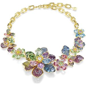 Swarovski Collier Idyllia, Tailles variées, Pavé, Fleur, Multicolore, Doré à l’or 18 carats (750/1000) OS - Publicité Swarovski Collier Idyllia, Tailles variées, Pavé, Fleur, Multicolore, Doré à l’or 18 carats (750/1000) OS - Publicité