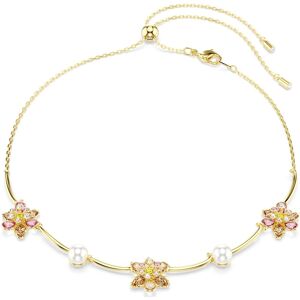 Swarovski Collier Idyllia, Perle de cristal, Tailles variées, Fleur, Multicolore, Doré à l’or 18 carats (750/1000) OS - Publicité Swarovski Collier Idyllia, Perle de cristal, Tailles variées, Fleur, Multicolore, Doré à l’or 18 carats (750/1000) OS - Publicité