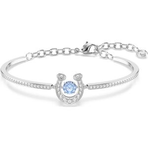 Swarovski Bracelet-jonc Symbolica, Taille ronde, Pavé, Fer à cheval, Bleu, Métal rhodié OS - Publicité Swarovski Bracelet-jonc Symbolica, Taille ronde, Pavé, Fer à cheval, Bleu, Métal rhodié OS - Publicité