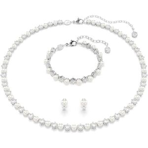 Swarovski Parure Matrix, Perle de cristal, Taille ronde, Blanc, Métal rhodié OS - Publicité Swarovski Parure Matrix, Perle de cristal, Taille ronde, Blanc, Métal rhodié OS - Publicité