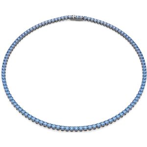 Swarovski Collier Tennis Matrix, Taille ronde, Bleu, Métal plaqué ruthénium M - Publicité Swarovski Collier Tennis Matrix, Taille ronde, Bleu, Métal plaqué ruthénium M - Publicité