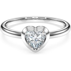 Swarovski Bague solitaire Eternity, Diamants de synthèse 0,5 ct tw, Forme de cœur, Argent sterling 52 - Publicité Swarovski Bague solitaire Eternity, Diamants de synthèse 0,5 ct tw, Forme de cœur, Argent sterling 52 - Publicité