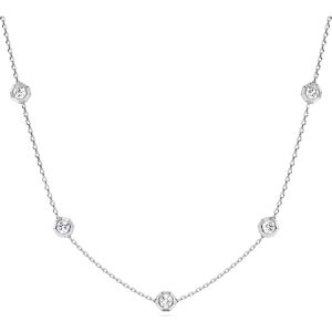 Swarovski Collier Octagon, Diamants créés en laboratoire 0,7 ct tw, Forme ronde, Argent sterling OS - Publicité Swarovski Collier Octagon, Diamants créés en laboratoire 0,7 ct tw, Forme ronde, Argent sterling OS - Publicité