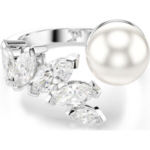 Swarovski Bague ouverte Mesmera, Crystal pearl, Taille marquise, Blanche, Métal rhodié 60 - Publicité Swarovski Bague ouverte Mesmera, Crystal pearl, Taille marquise, Blanche, Métal rhodié 60 - Publicité