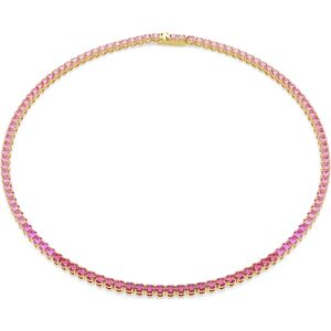Swarovski Collier Tennis Matrix, Taille ronde, Rose, Doré à l’or 18 carats (750/1000) M - Publicité Swarovski Collier Tennis Matrix, Taille ronde, Rose, Doré à l’or 18 carats (750/1000) M - Publicité