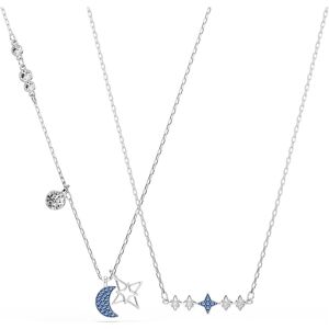 Swarovski Collier Symbolica, Taille ronde, Lune, Bleu, Métal rhodié OS - Publicité Swarovski Collier Symbolica, Taille ronde, Lune, Bleu, Métal rhodié OS - Publicité