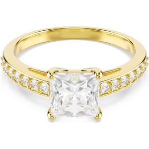 Swarovski Bague Attract, Taille carré, Pavé, Blanche, Doré à l’or 18 carats (750/1000) 58 - Publicité Swarovski Bague Attract, Taille carré, Pavé, Blanche, Doré à l’or 18 carats (750/1000) 58 - Publicité