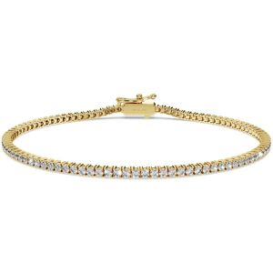 Swarovski Bracelet Tennis Eternity, Diamants de synthèse 1,5 ct tw, Forme ronde, Blanc, Or jaune 18 carats M - Publicité Swarovski Bracelet Tennis Eternity, Diamants de synthèse 1,5 ct tw, Forme ronde, Blanc, Or jaune 18 carats M - Publicité