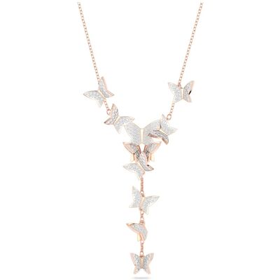 Swarovski Collier en Y Idyllia Lilia, Papillon, Blanc, Doré à l’or rose 18 carats (750/1000) OS - Publicité Swarovski Collier en Y Idyllia Lilia, Papillon, Blanc, Doré à l’or rose 18 carats (750/1000) OS - Publicité