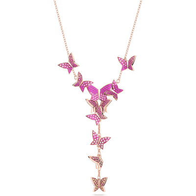 Swarovski Collier en Y Idyllia Lilia, Papillon, Rose, Doré à l’or rose 18 carats (750/1000) OS - Publicité Swarovski Collier en Y Idyllia Lilia, Papillon, Rose, Doré à l’or rose 18 carats (750/1000) OS - Publicité