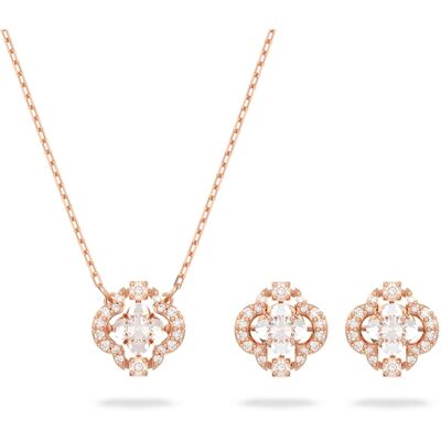 Swarovski Parure Una, Tailles variées, Blanc, Doré à l’or rose 18 carats (750/1000) OS - Publicité Swarovski Parure Una, Tailles variées, Blanc, Doré à l’or rose 18 carats (750/1000) OS - Publicité