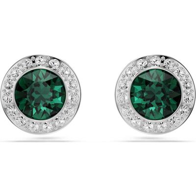 Swarovski Clous d'oreilles Una Angelic, Taille ronde, Vertes, Métal rhodié OS - Publicité Swarovski Clous d'oreilles Una Angelic, Taille ronde, Vertes, Métal rhodié OS - Publicité