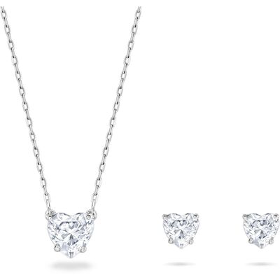 Swarovski Parure Stilla Attract, Cœur, Blanc, Métal rhodié OS - Publicité Swarovski Parure Stilla Attract, Cœur, Blanc, Métal rhodié OS - Publicité