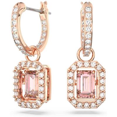 Swarovski Pendants d'oreilles Una Angelic, Taille octogonale, Rose, Doré à l’or rose 18 carats (750/1000) OS - Publicité Swarovski Pendants d'oreilles Una Angelic, Taille octogonale, Rose, Doré à l’or rose 18 carats (750/1000) OS - Publicité