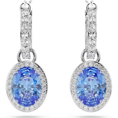 Swarovski Pendants d'oreilles Una Angelica, Taille ovale, Bleues, Métal rhodié OS - Publicité Swarovski Pendants d'oreilles Una Angelica, Taille ovale, Bleues, Métal rhodié OS - Publicité