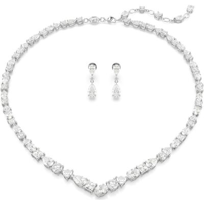 Swarovski Parure Mesmera, Tailles variées, Blanc, Métal rhodié OS - Publicité Swarovski Parure Mesmera, Tailles variées, Blanc, Métal rhodié OS - Publicité