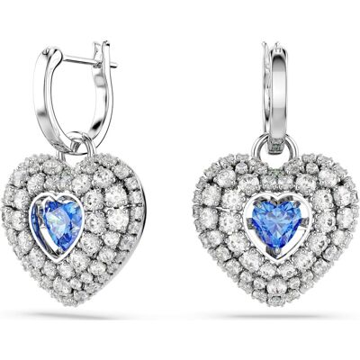 Swarovski Pendants d'oreilles Idyllia, Cœur, Bleues, Métal rhodié OS - Publicité Swarovski Pendants d'oreilles Idyllia, Cœur, Bleues, Métal rhodié OS - Publicité