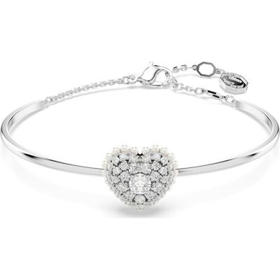 Swarovski Bracelet-jonc Idyllia, Cœur, Blanc, Métal rhodié OS - Publicité Swarovski Bracelet-jonc Idyllia, Cœur, Blanc, Métal rhodié OS - Publicité