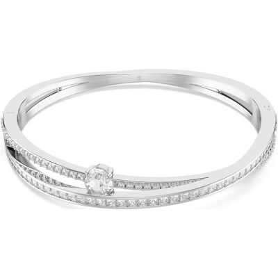 Swarovski Bracelet-jonc Hyperbola, Tailles variées, Blanc, Métal rhodié M - Publicité Swarovski Bracelet-jonc Hyperbola, Tailles variées, Blanc, Métal rhodié M - Publicité