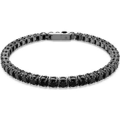 Swarovski Bracelet Tennis Matrix, Taille ronde, Noir, Métal plaqué ruthénium L - Publicité Swarovski Bracelet Tennis Matrix, Taille ronde, Noir, Métal plaqué ruthénium L - Publicité
