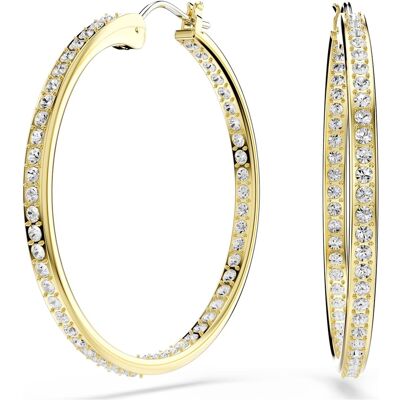 Swarovski Anneaux d'oreilles Sommerset, Blanches, Doré à l’or 18 carats (750/1000) OS - Publicité Swarovski Anneaux d'oreilles Sommerset, Blanches, Doré à l’or 18 carats (750/1000) OS - Publicité