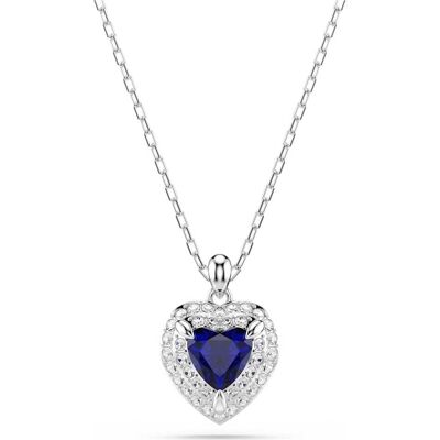 Swarovski Pendentif One, Taille cœur, Pavé, Cœur, Bleu, Métal rhodié OS - Publicité Swarovski Pendentif One, Taille cœur, Pavé, Cœur, Bleu, Métal rhodié OS - Publicité