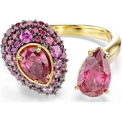 Swarovski Bague cocktail Sublima, Taille poire, Rouge, Doré à l’or 18 carats (750/1000) 58 - Publicité Swarovski Bague cocktail Sublima, Taille poire, Rouge, Doré à l’or 18 carats (750/1000) 58 - Publicité