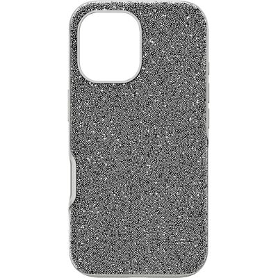 Coque Swarovski pour iPhone 16 - Étui smartphone argenté - Publicité Coque Swarovski pour iPhone 16 - Étui smartphone argenté - Publicité