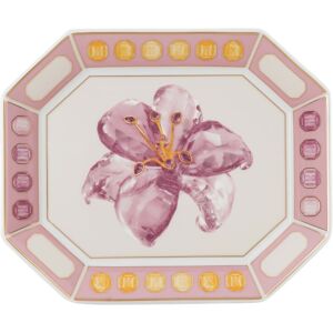Swarovski Plateau Idyllia, Porcelaine, Motif imprimé cristal, fleur, Petit, Rose OS - Publicité Swarovski Plateau Idyllia, Porcelaine, Motif imprimé cristal, fleur, Petit, Rose OS - Publicité
