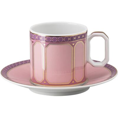 Swarovski Tasse à espresso avec soucoupe Signum, Porcelaine, Rose OS - Publicité Swarovski Tasse à espresso avec soucoupe Signum, Porcelaine, Rose OS - Publicité