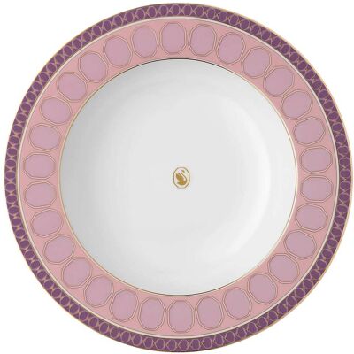 Swarovski Assiette creuse Signum, Porcelaine, Rose OS - Publicité Swarovski Assiette creuse Signum, Porcelaine, Rose OS - Publicité